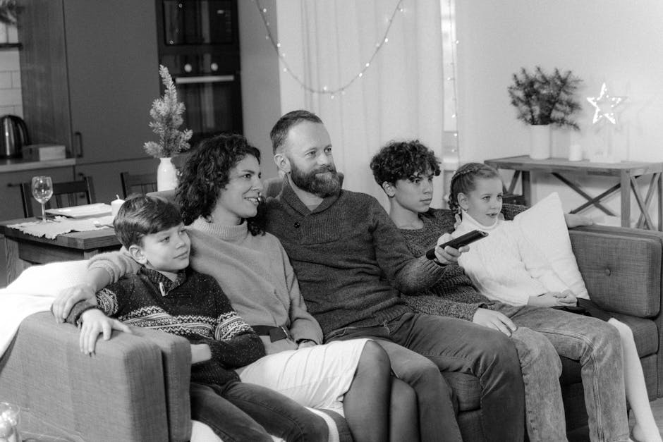 Familie Fernsehen Abend